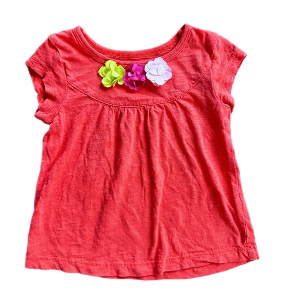 Carter’s 12 Month Girls Summer Short Sleeve Tee  Shirt Bundle - Picture 2 of 5